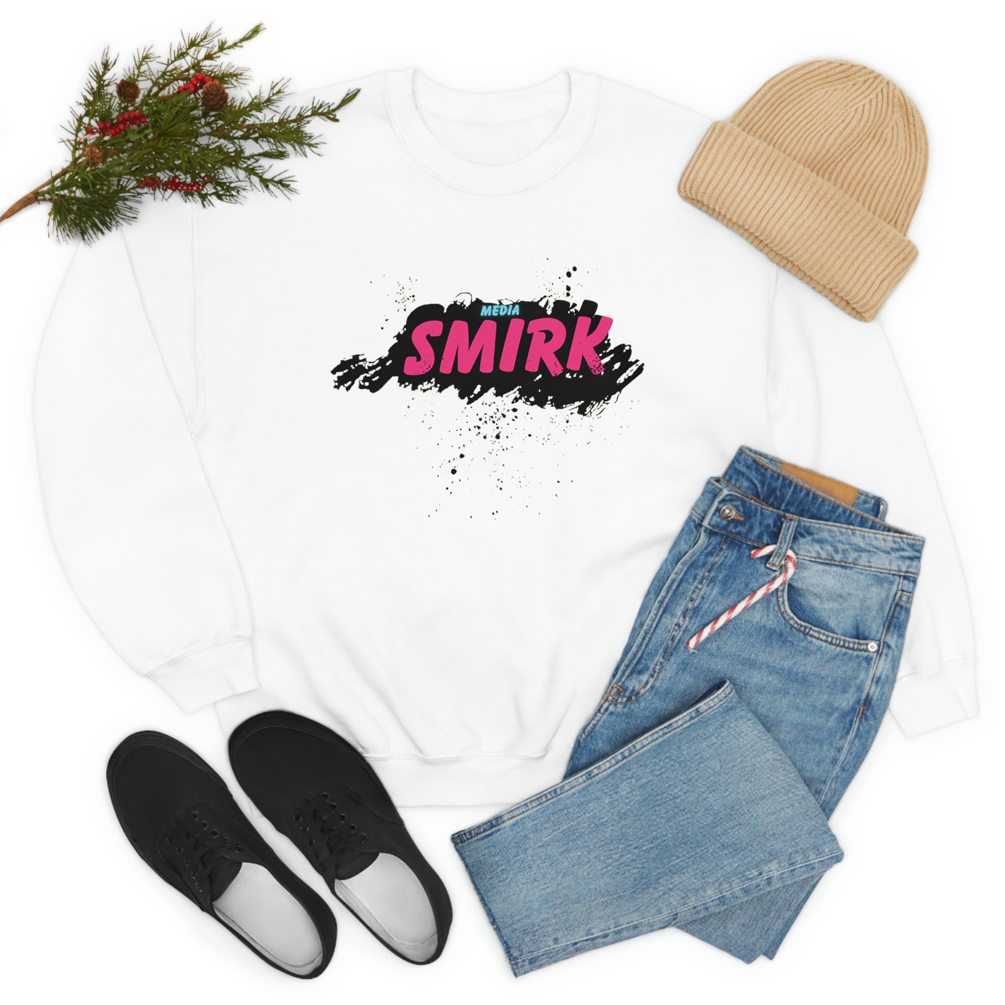 MEDIA SMIRK Crewneck Sweatshirt