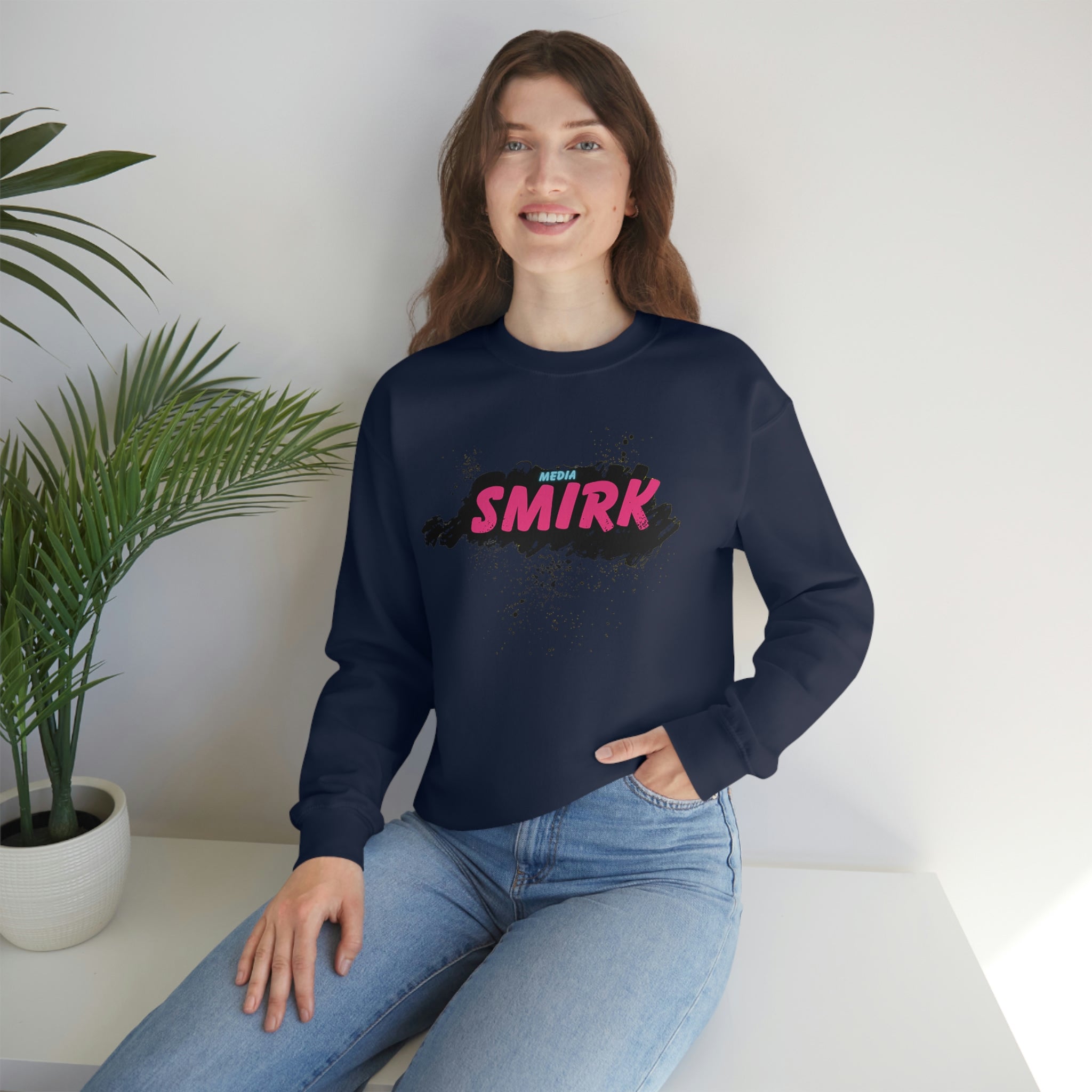 MEDIA SMIRK Crewneck Sweatshirt