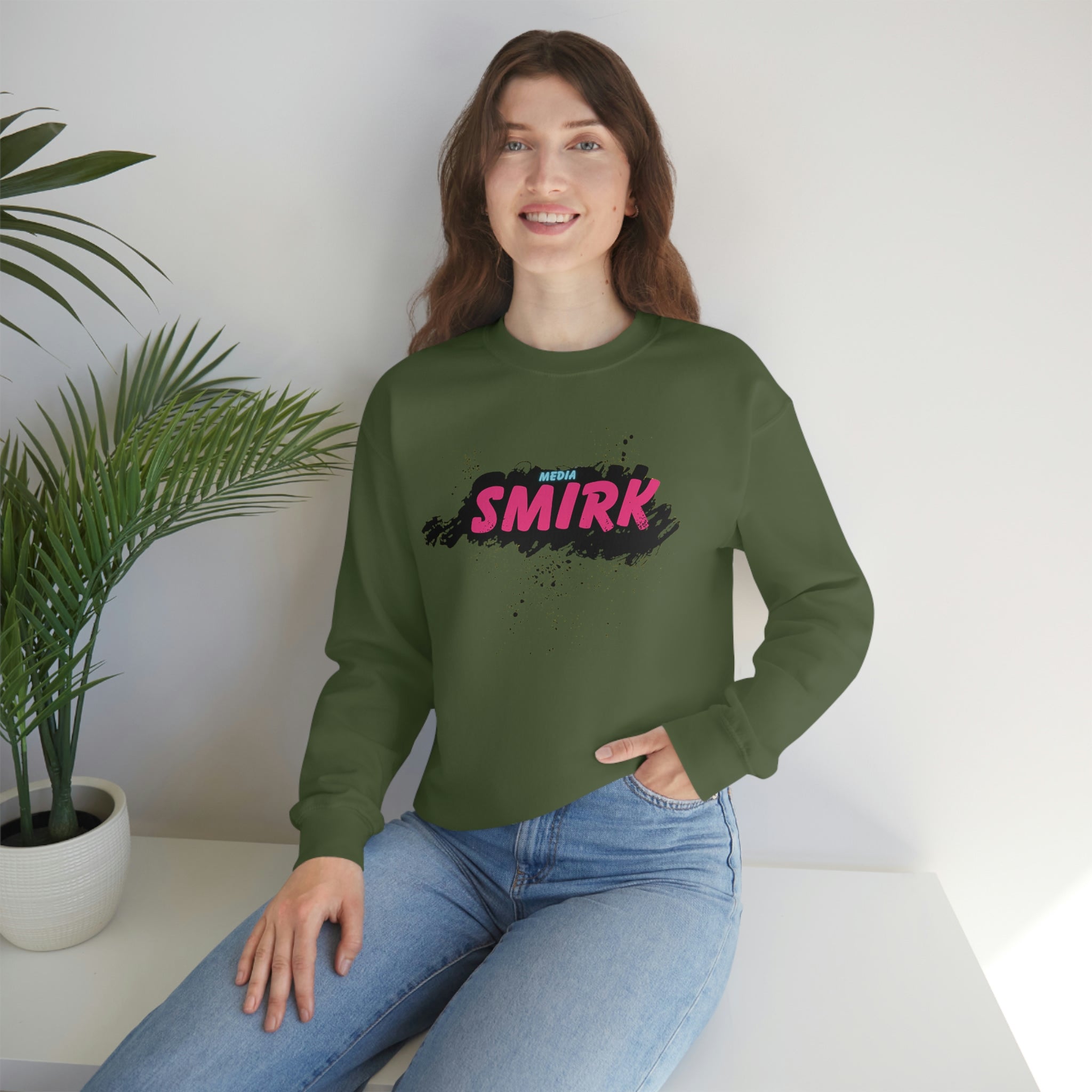 MEDIA SMIRK Crewneck Sweatshirt