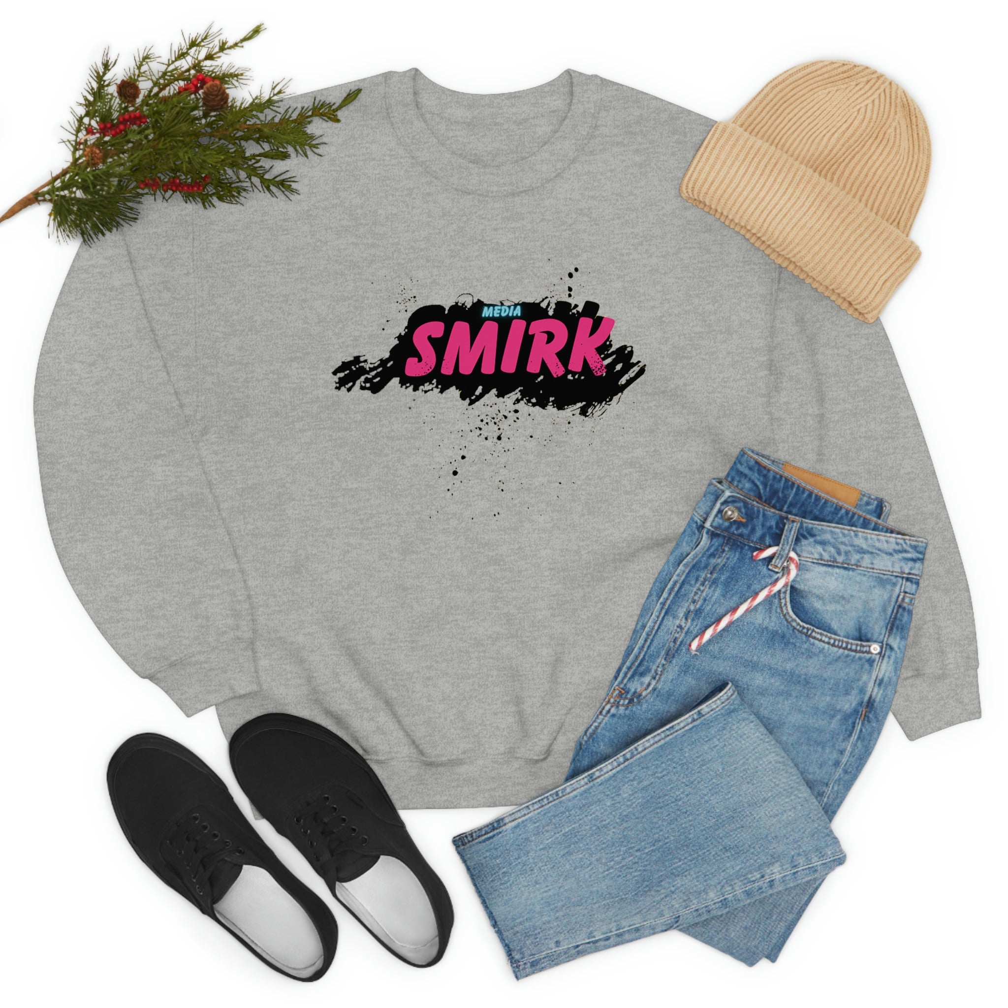 MEDIA SMIRK Crewneck Sweatshirt
