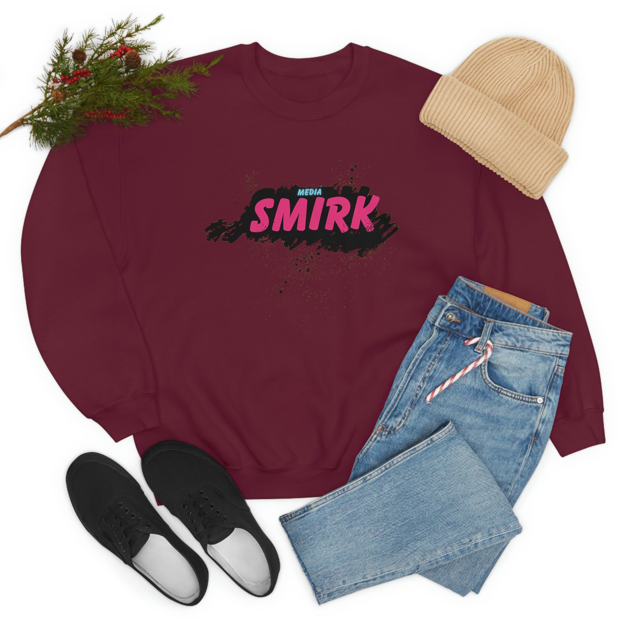 MEDIA SMIRK Crewneck Sweatshirt