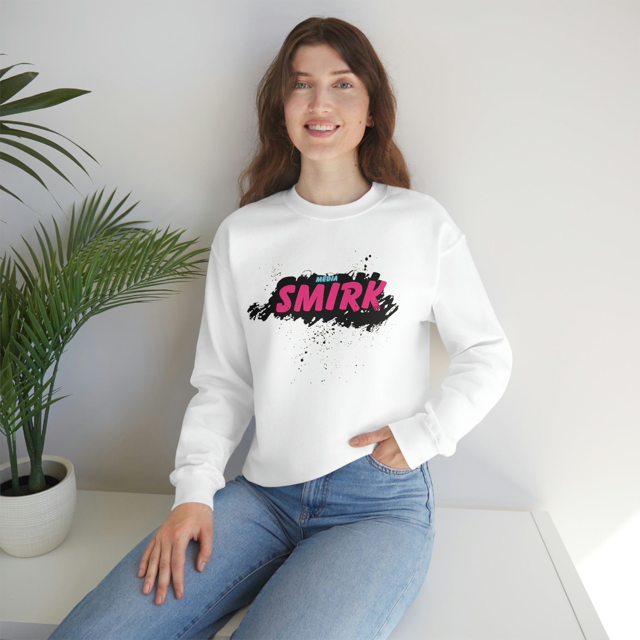 MEDIA SMIRK Crewneck Sweatshirt