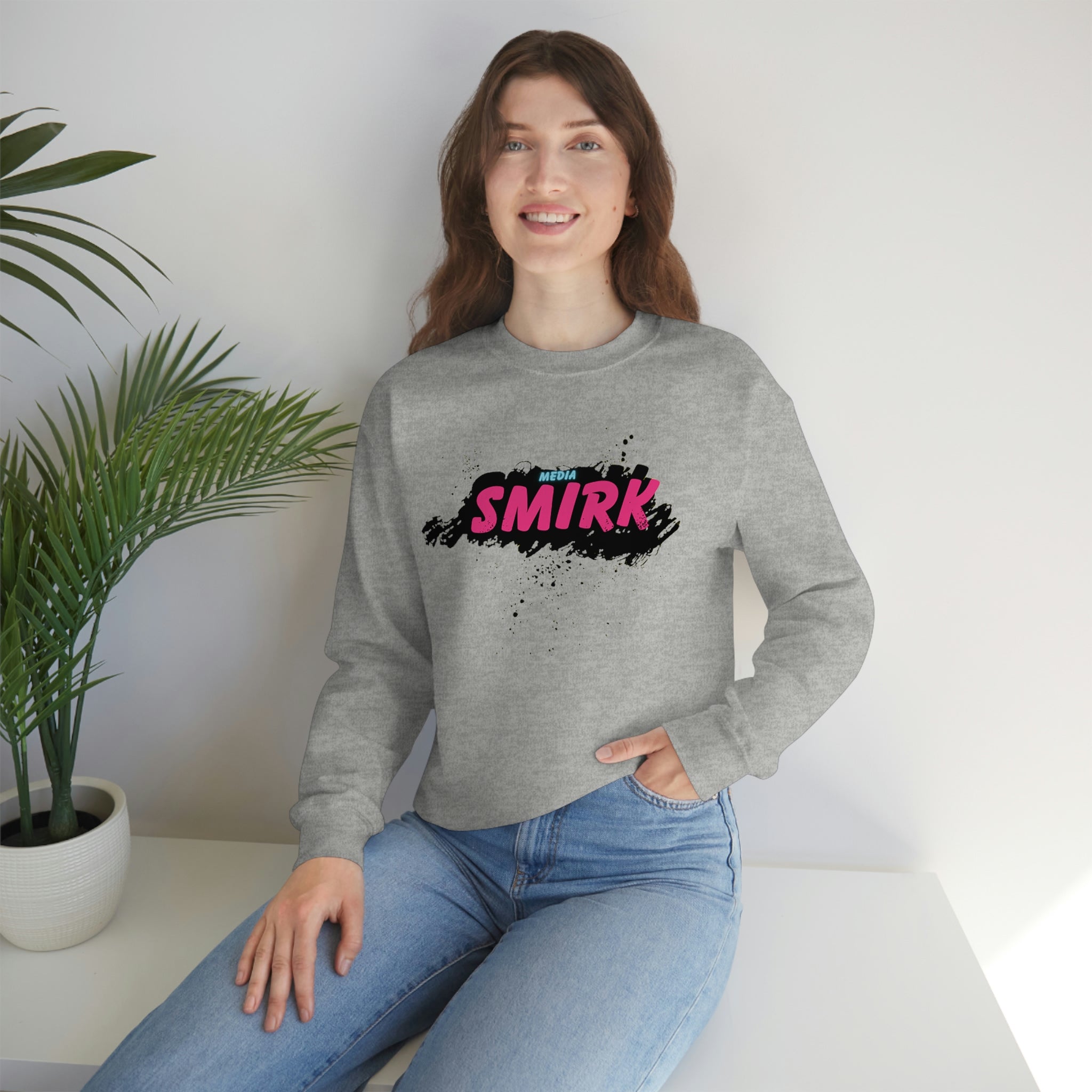 MEDIA SMIRK Crewneck Sweatshirt