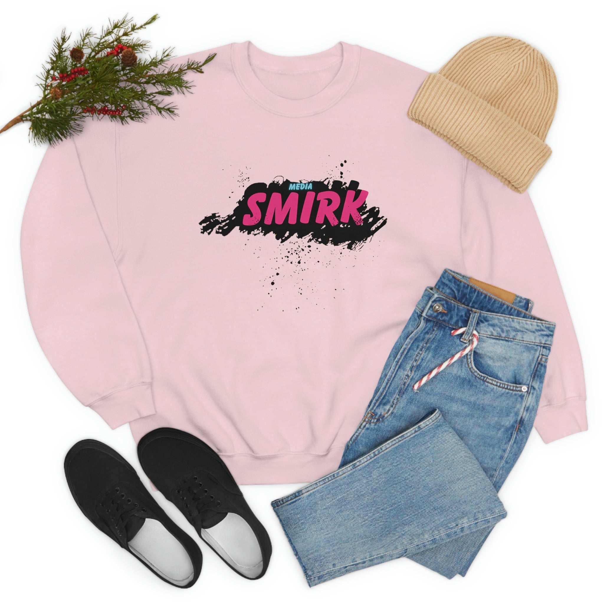 MEDIA SMIRK Crewneck Sweatshirt