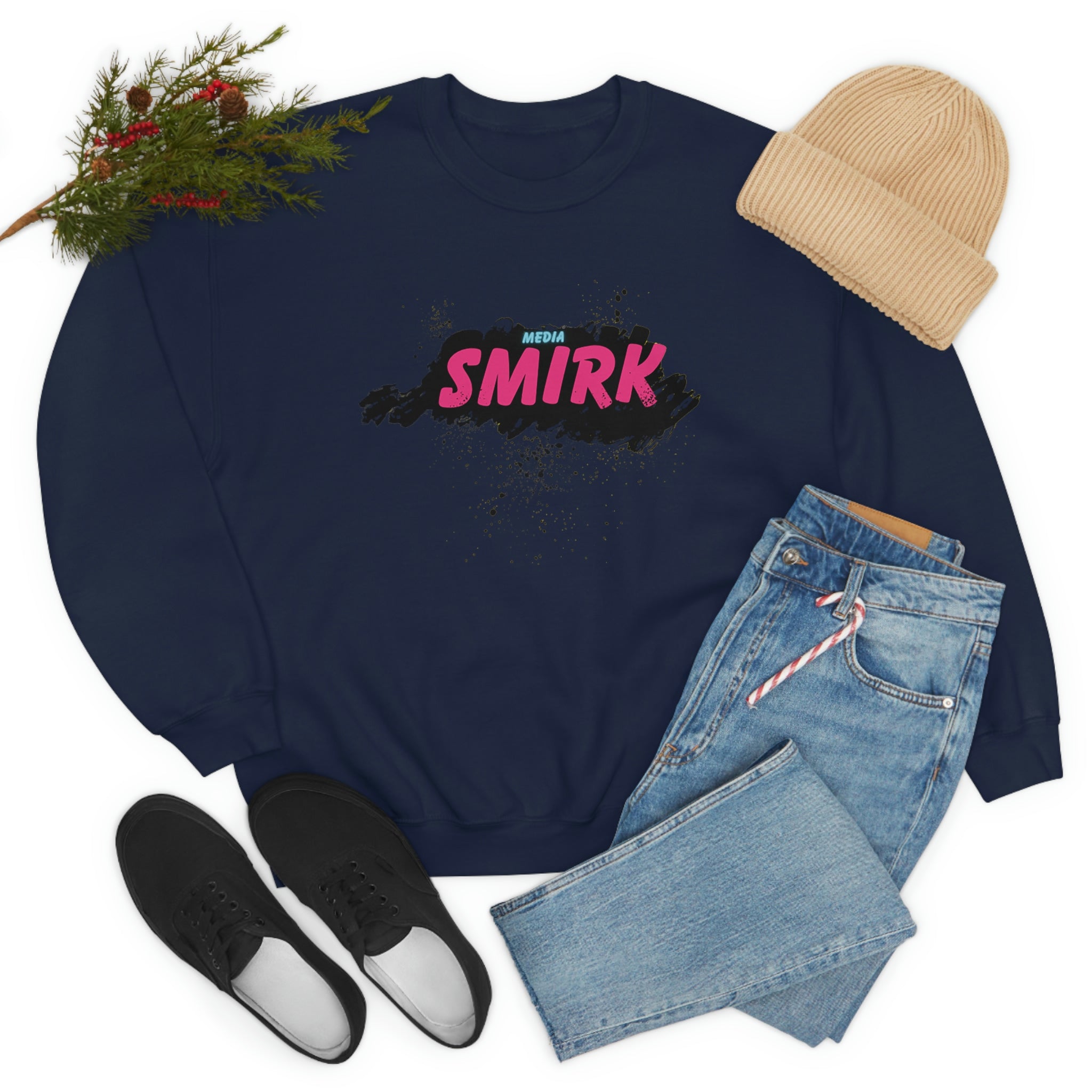MEDIA SMIRK Crewneck Sweatshirt