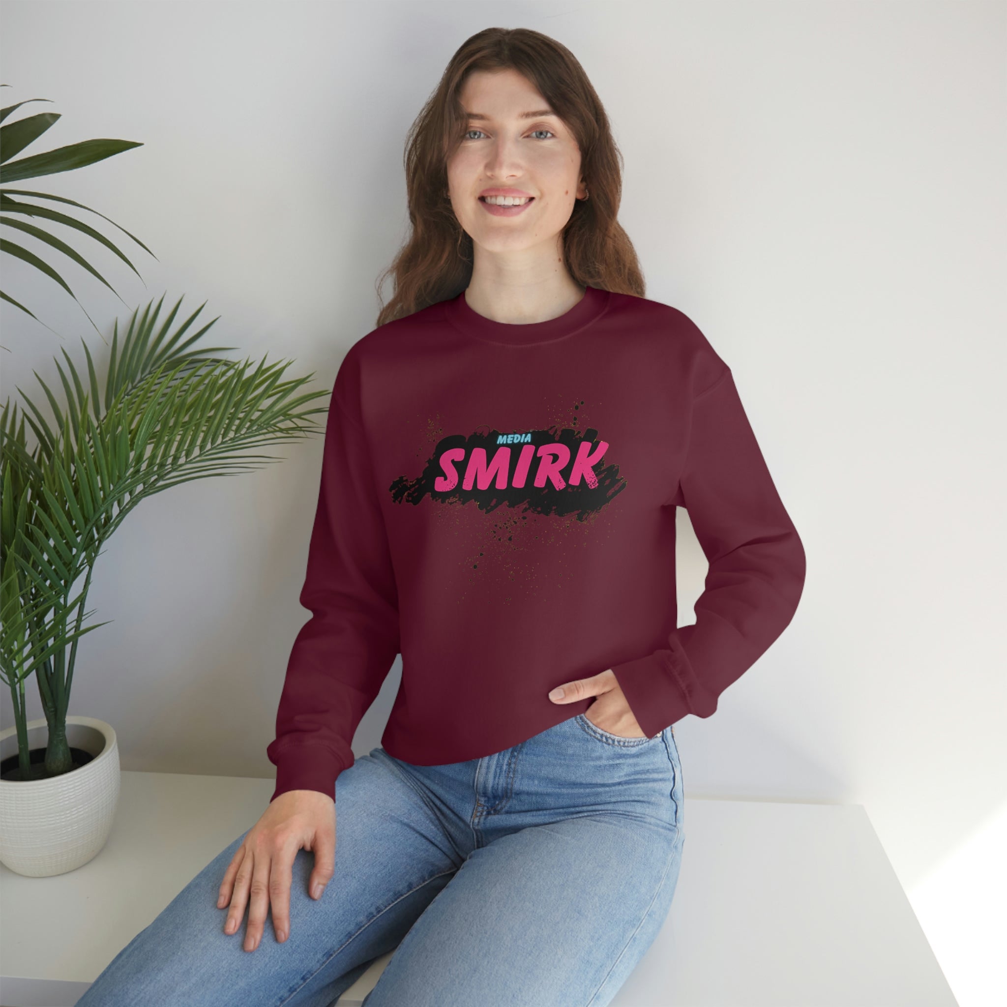 MEDIA SMIRK Crewneck Sweatshirt